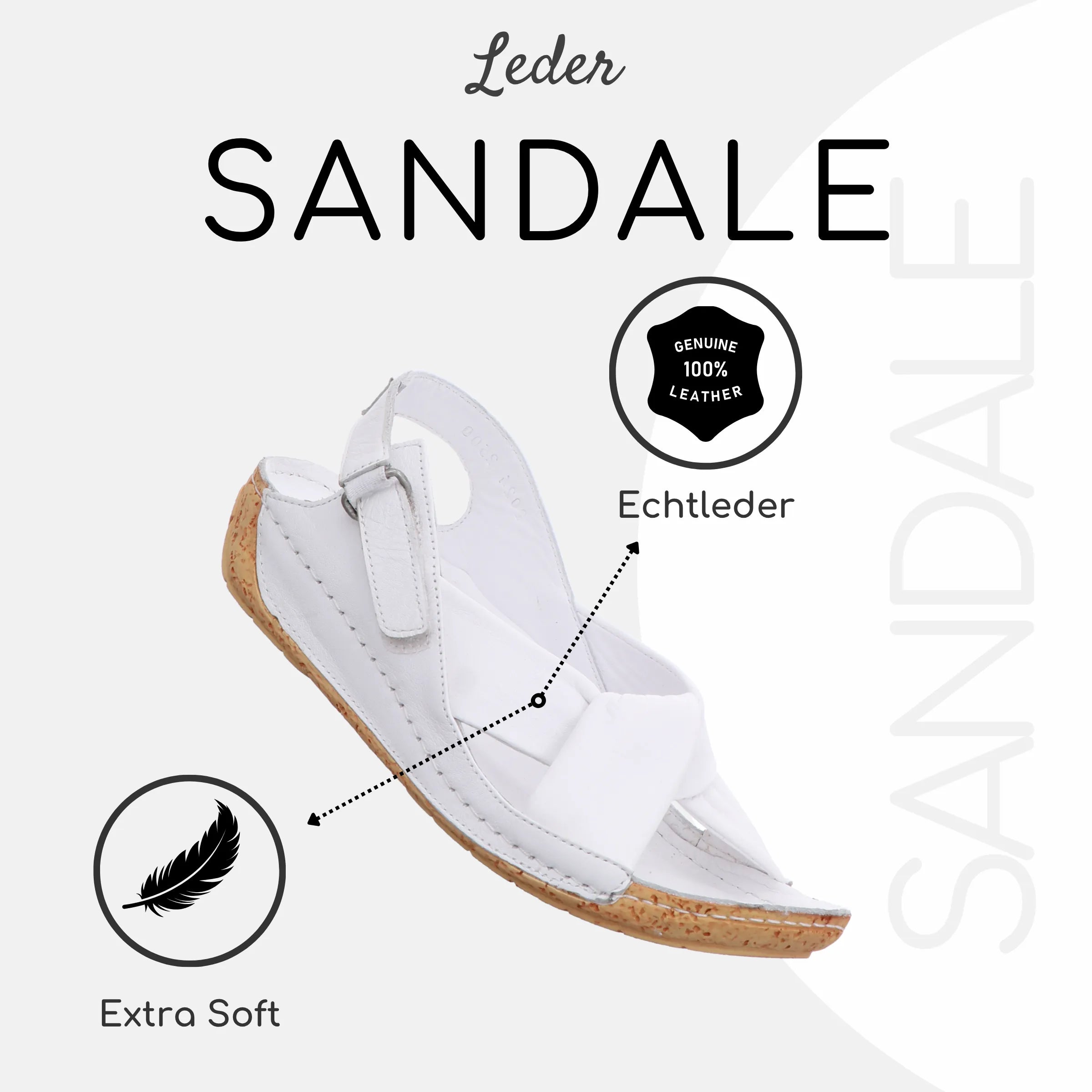 Gemini Damen Sandale weiß