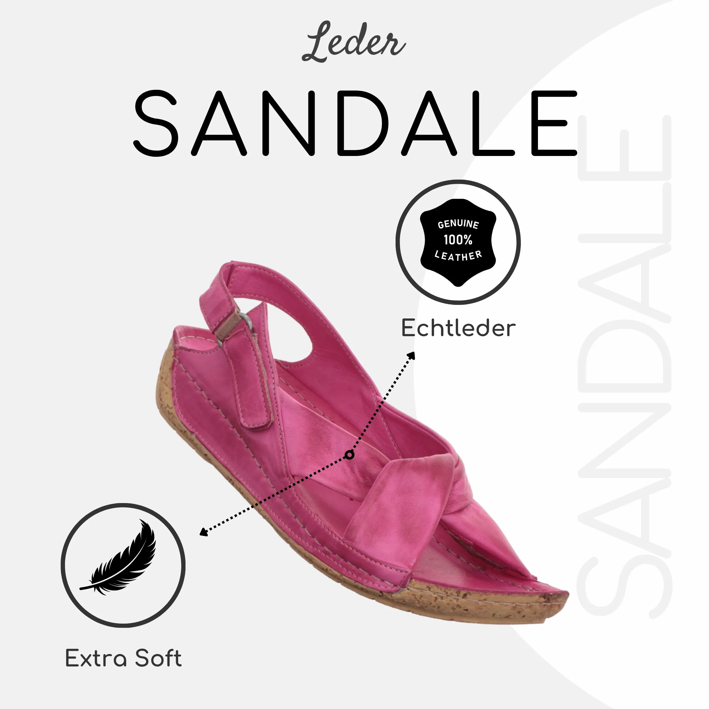 Gemini Damen Sandale pink