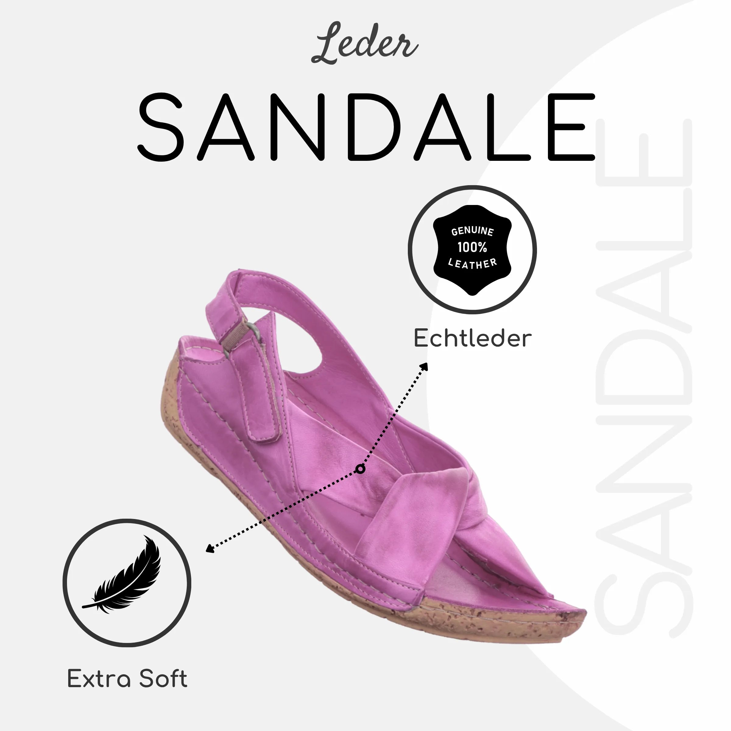 Gemini Damen Sandale lila