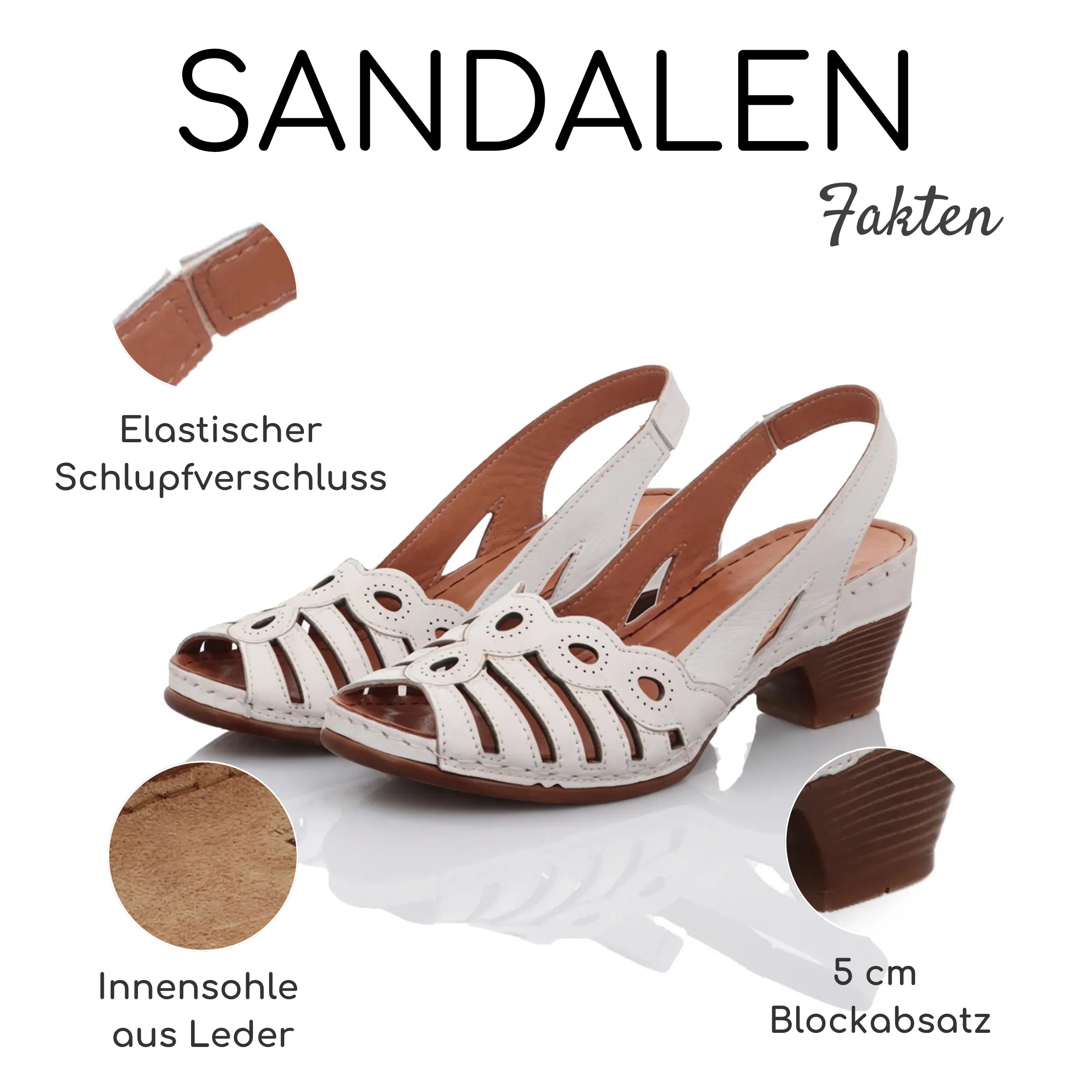 Gemini Damen Sandale weiß - Gemini Schuhe