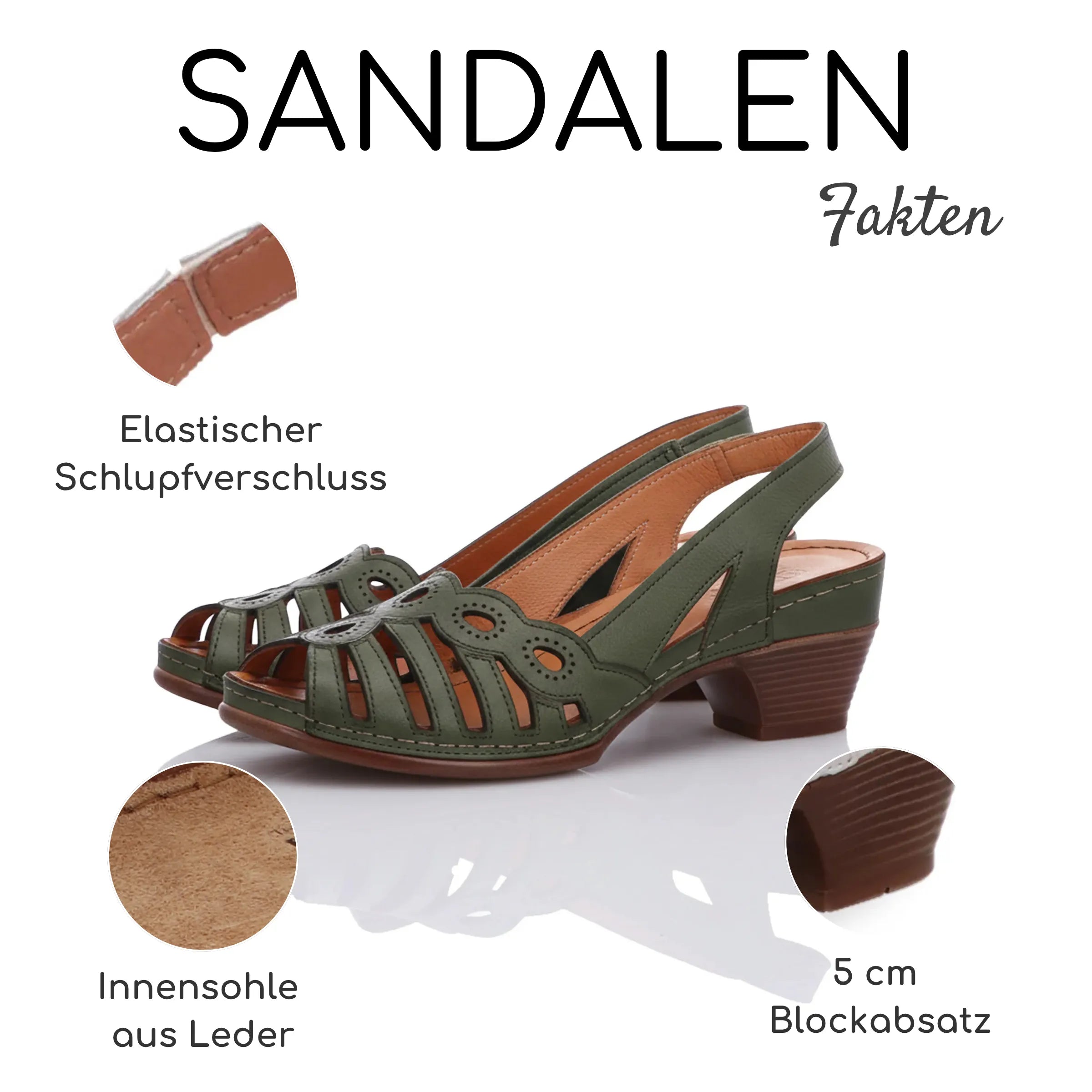 Gemini Damen Sandale grün - Gemini Schuhe
