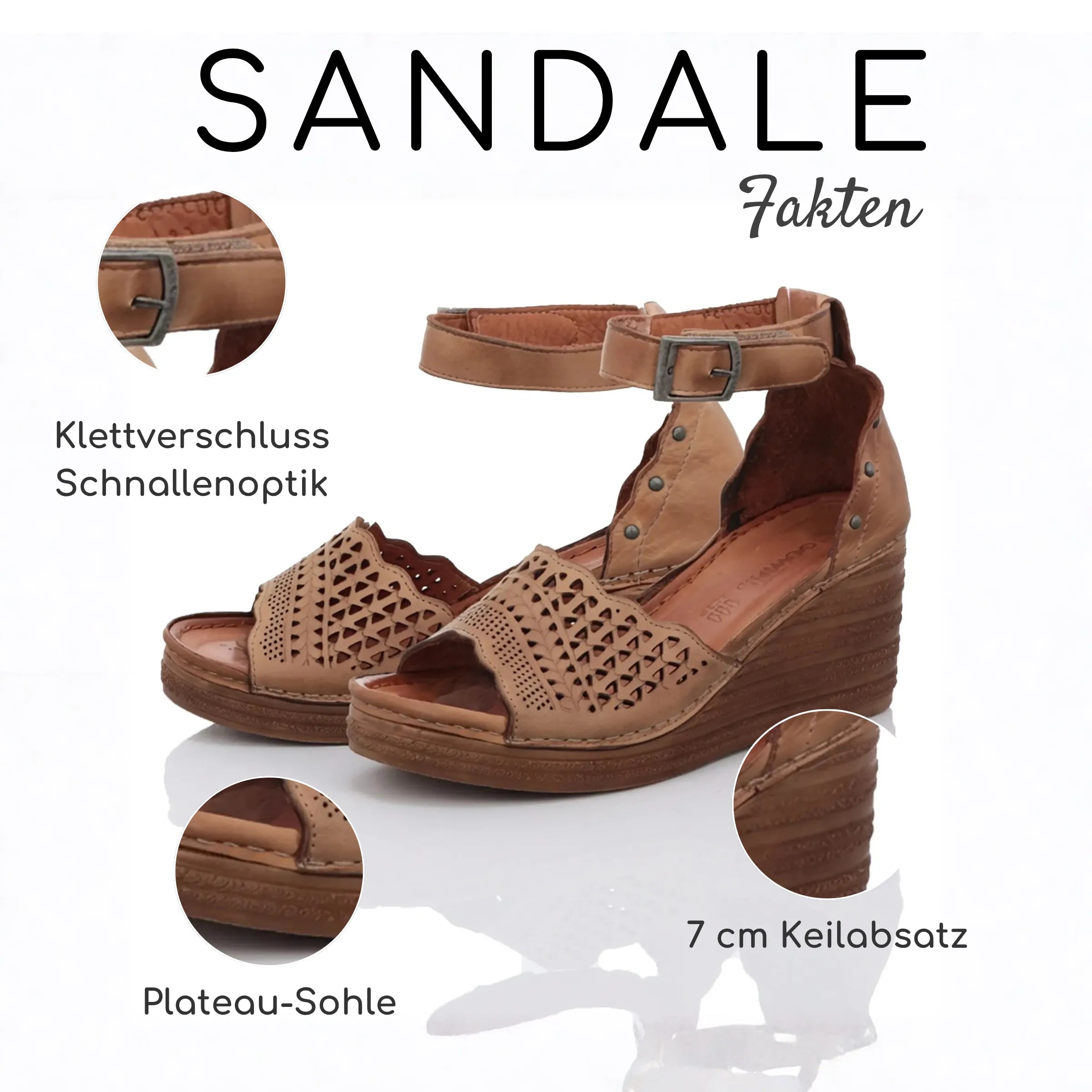 Gemini Damen Sandale braun - Gemini Schuhe