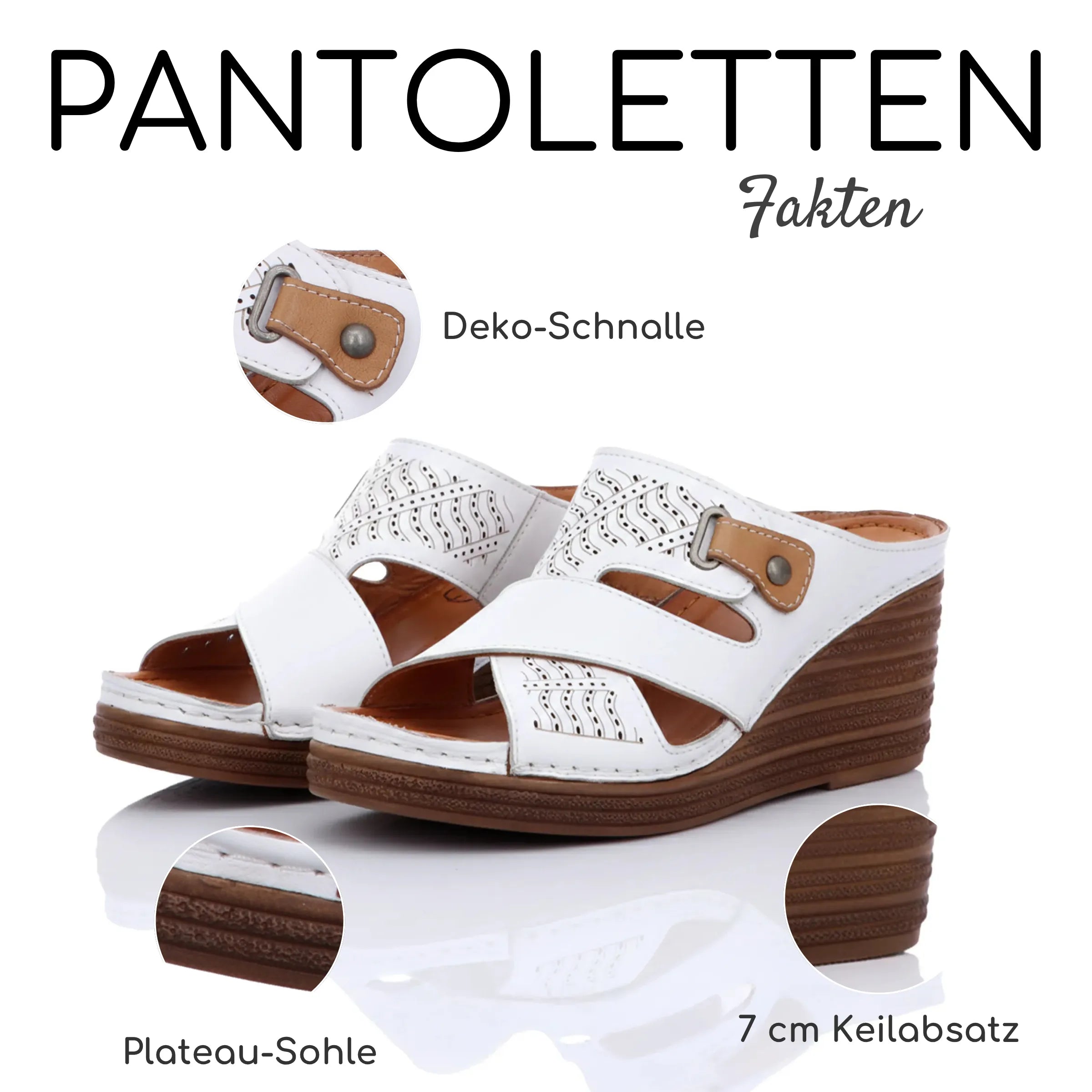 Gemini Damen Pantolette weiß - Gemini Schuhe