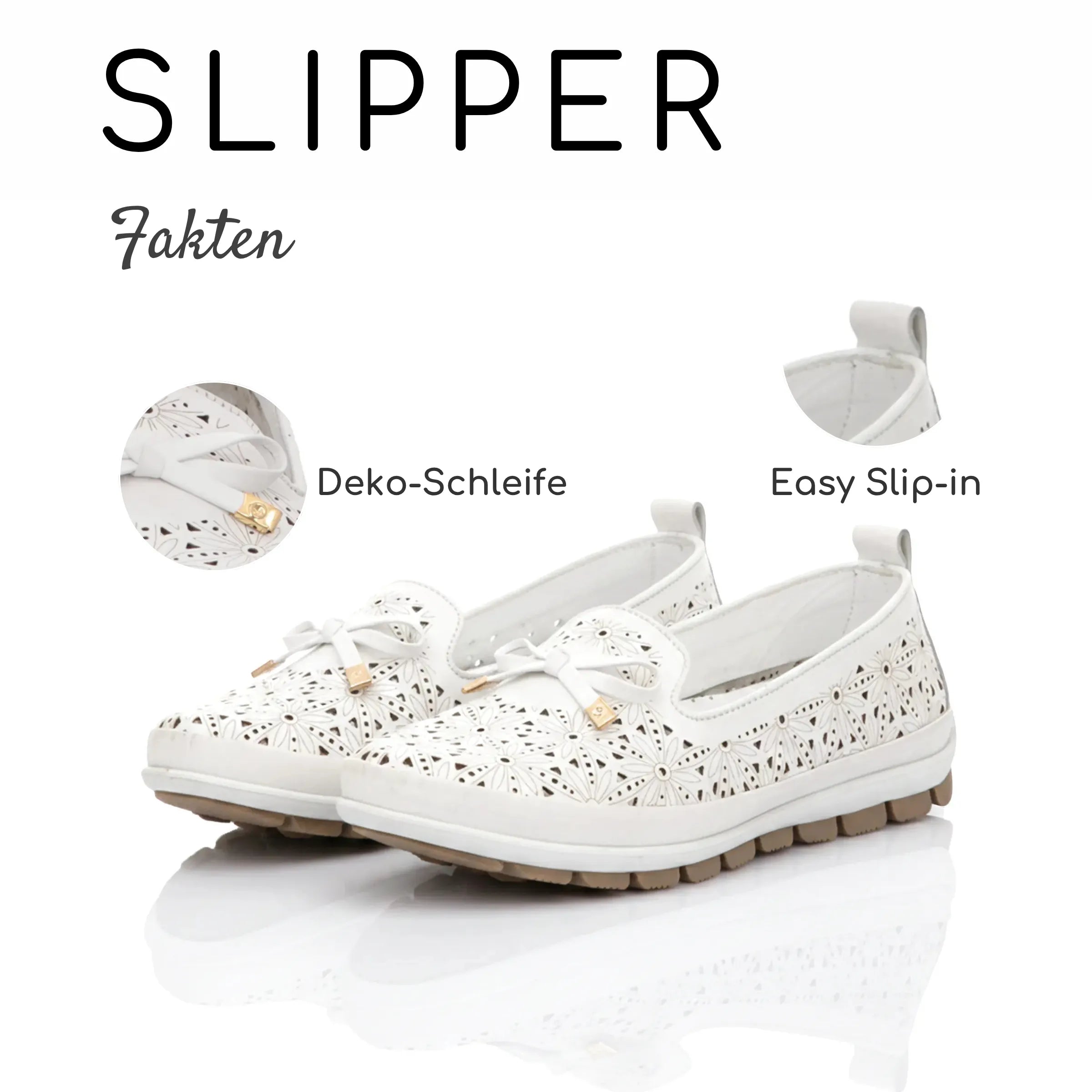 Gemini Damen Slipper weiß - Gemini Schuhe