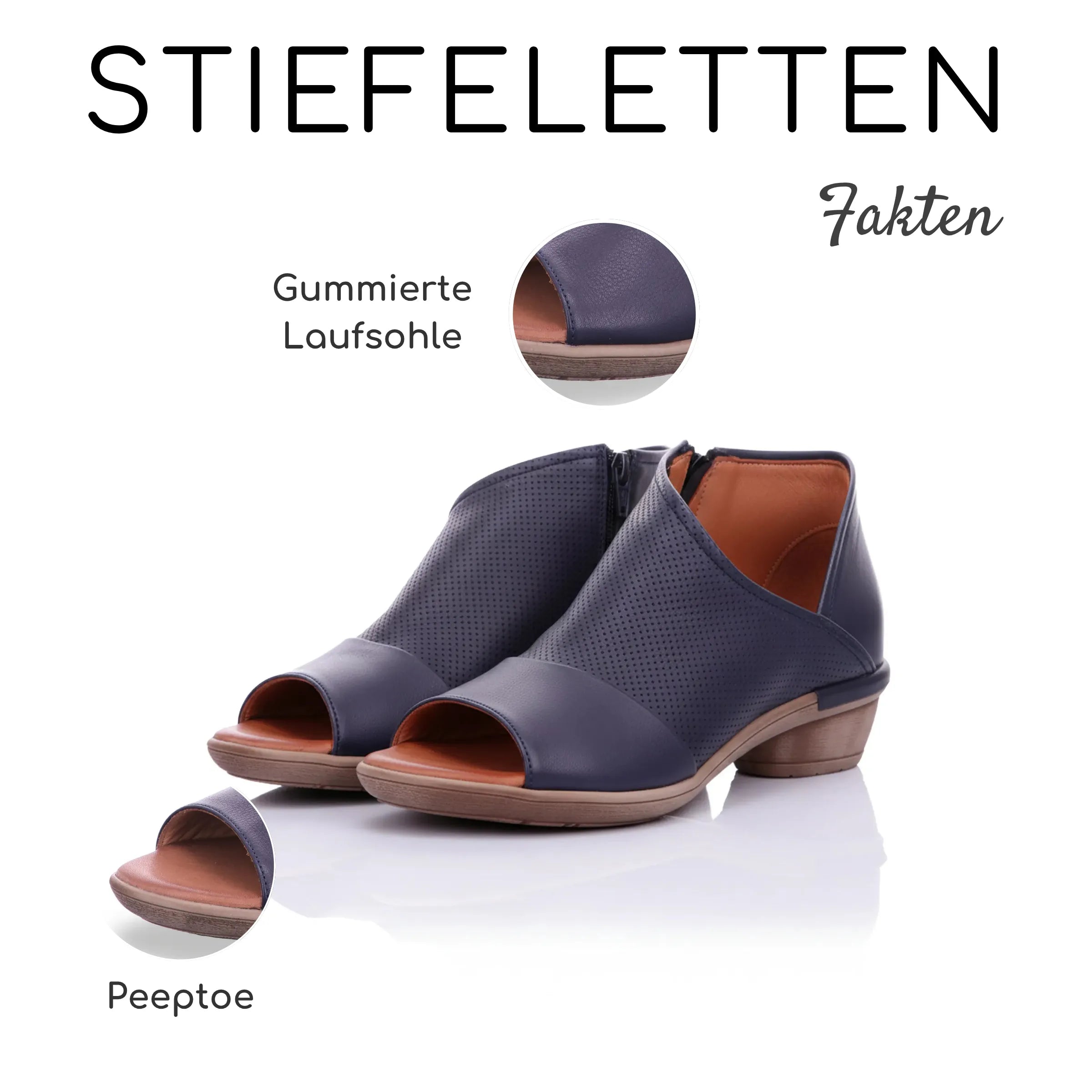 Gemini Damen Stiefelette blau - Gemini Schuhe