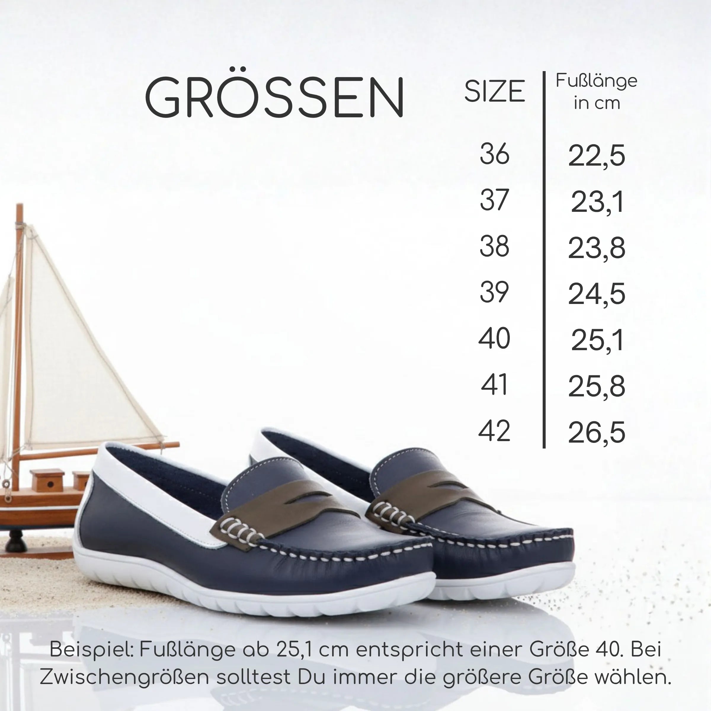 Gemini Damen Slipper blau - Maritimer Stil, weiße Sohle