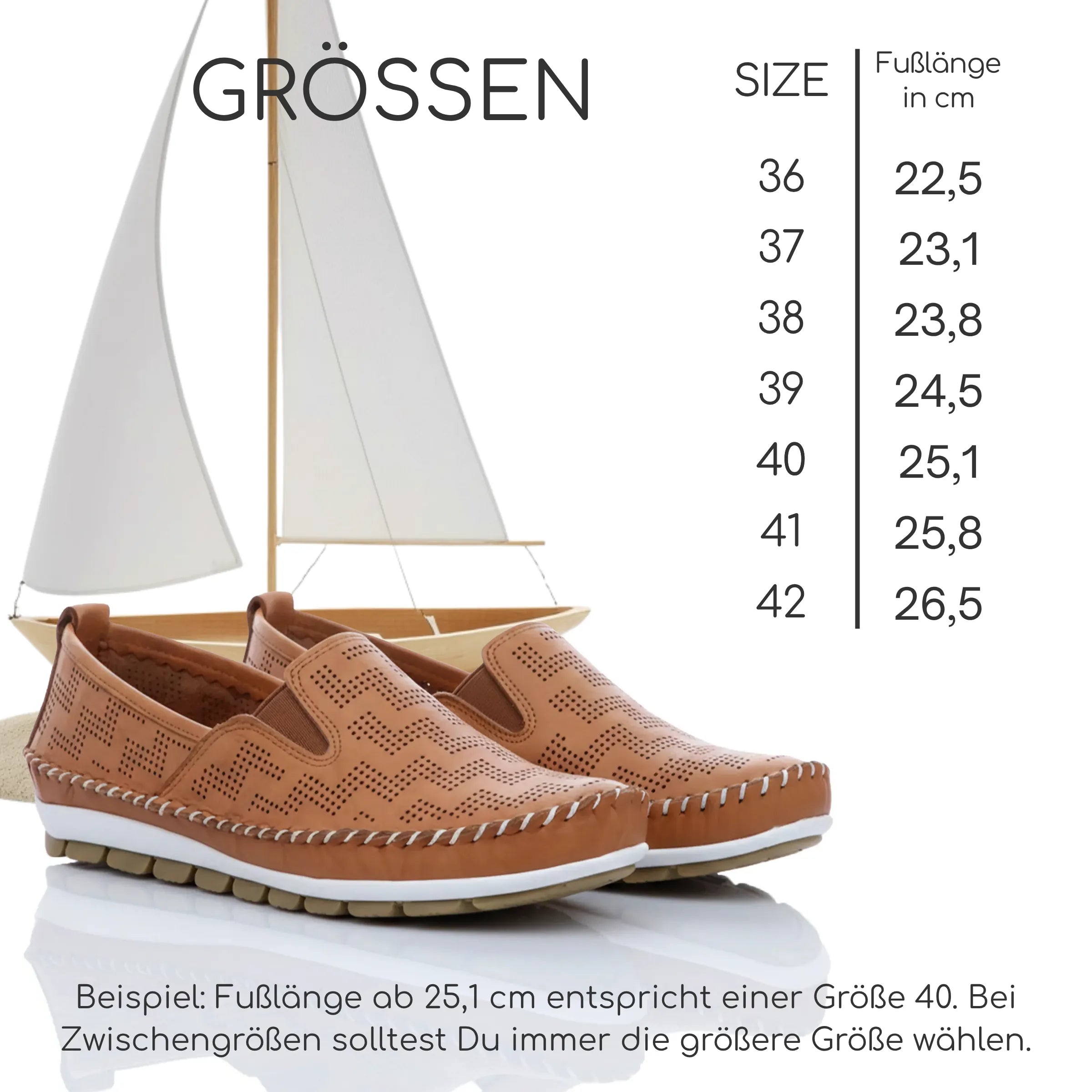 Gemini Damen Slipper braun - Gemini Schuhe Größentabelle