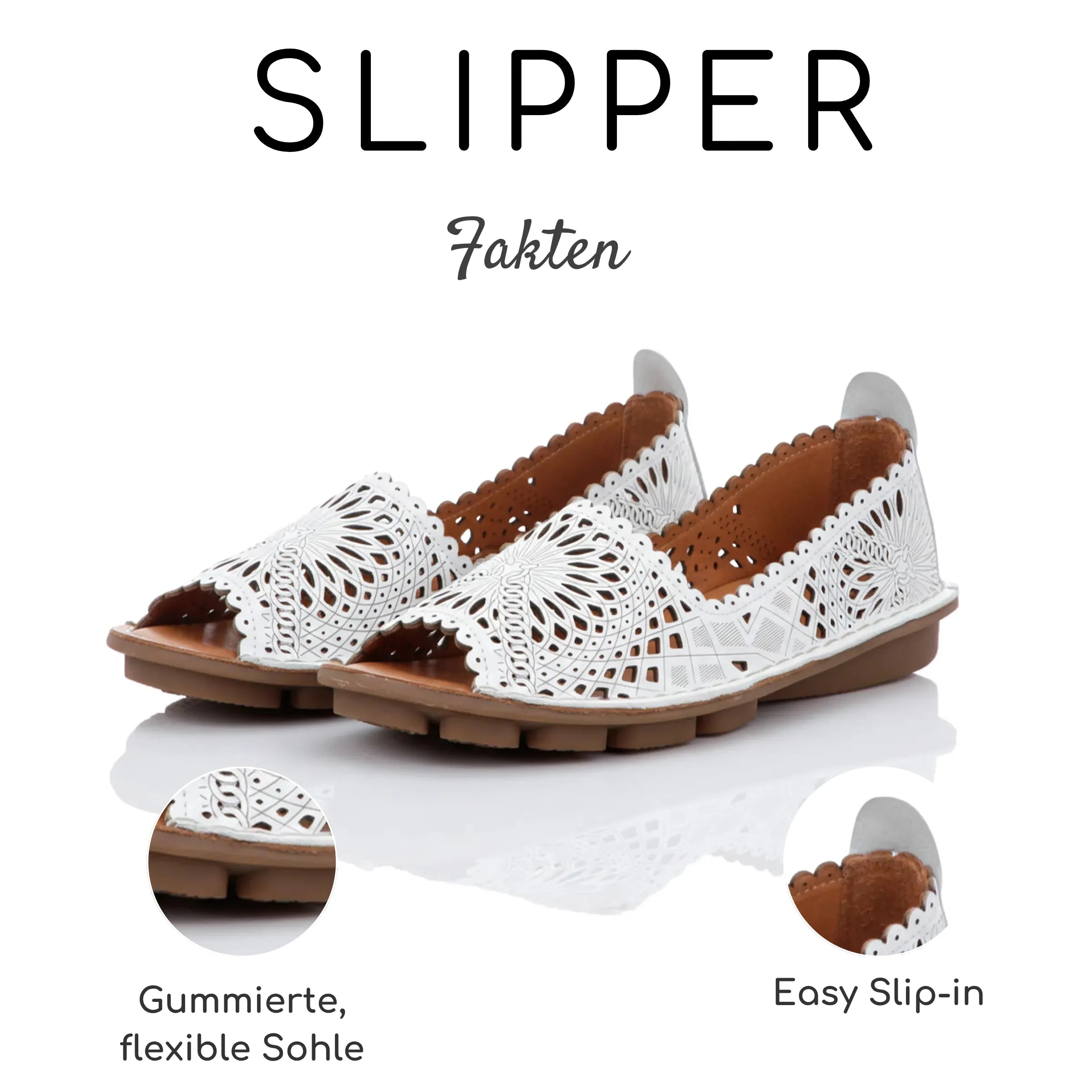Gemini Damen Slipper weiß - Gemini Schuhe