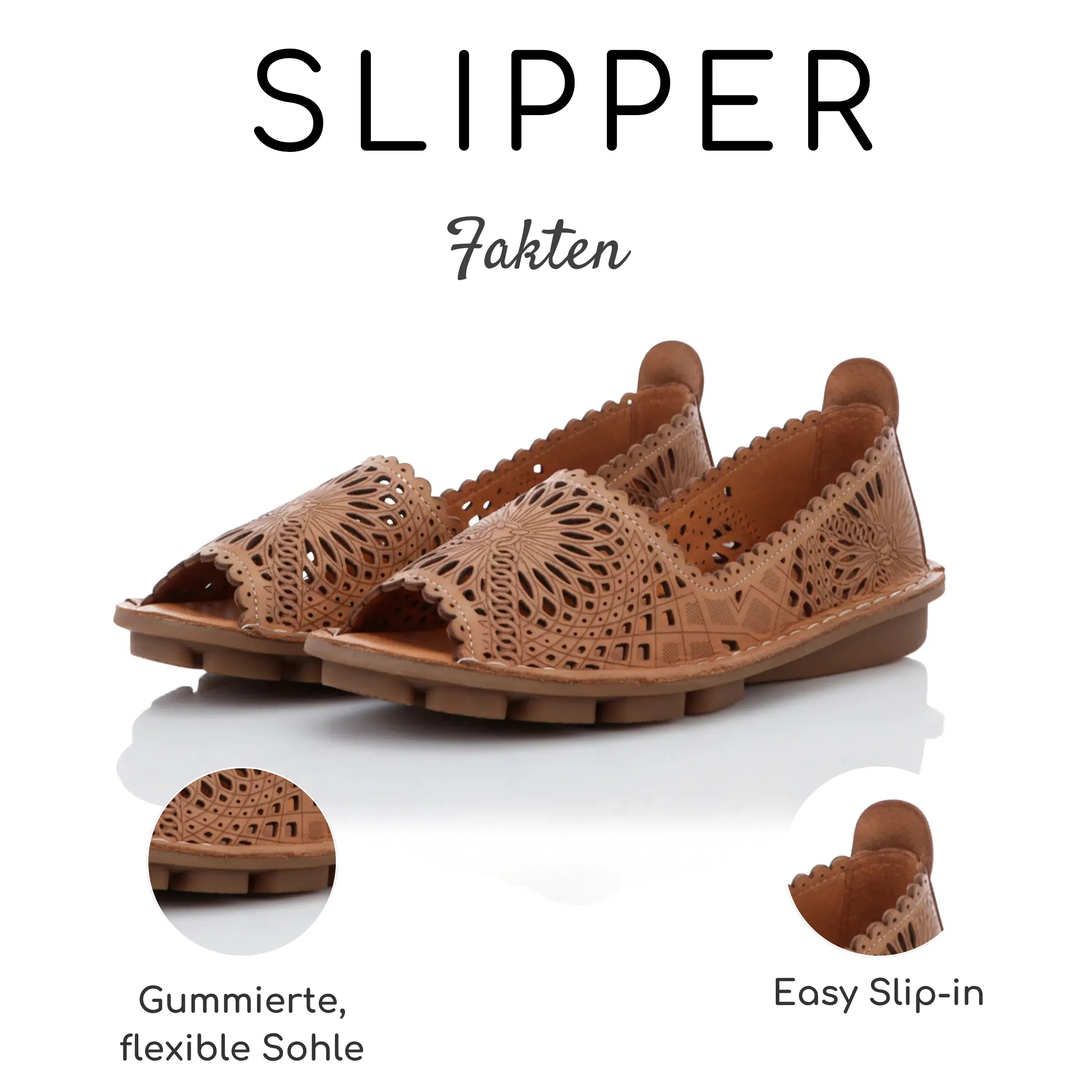 Gemini Damen Slipper braun - Gemini Schuhe
