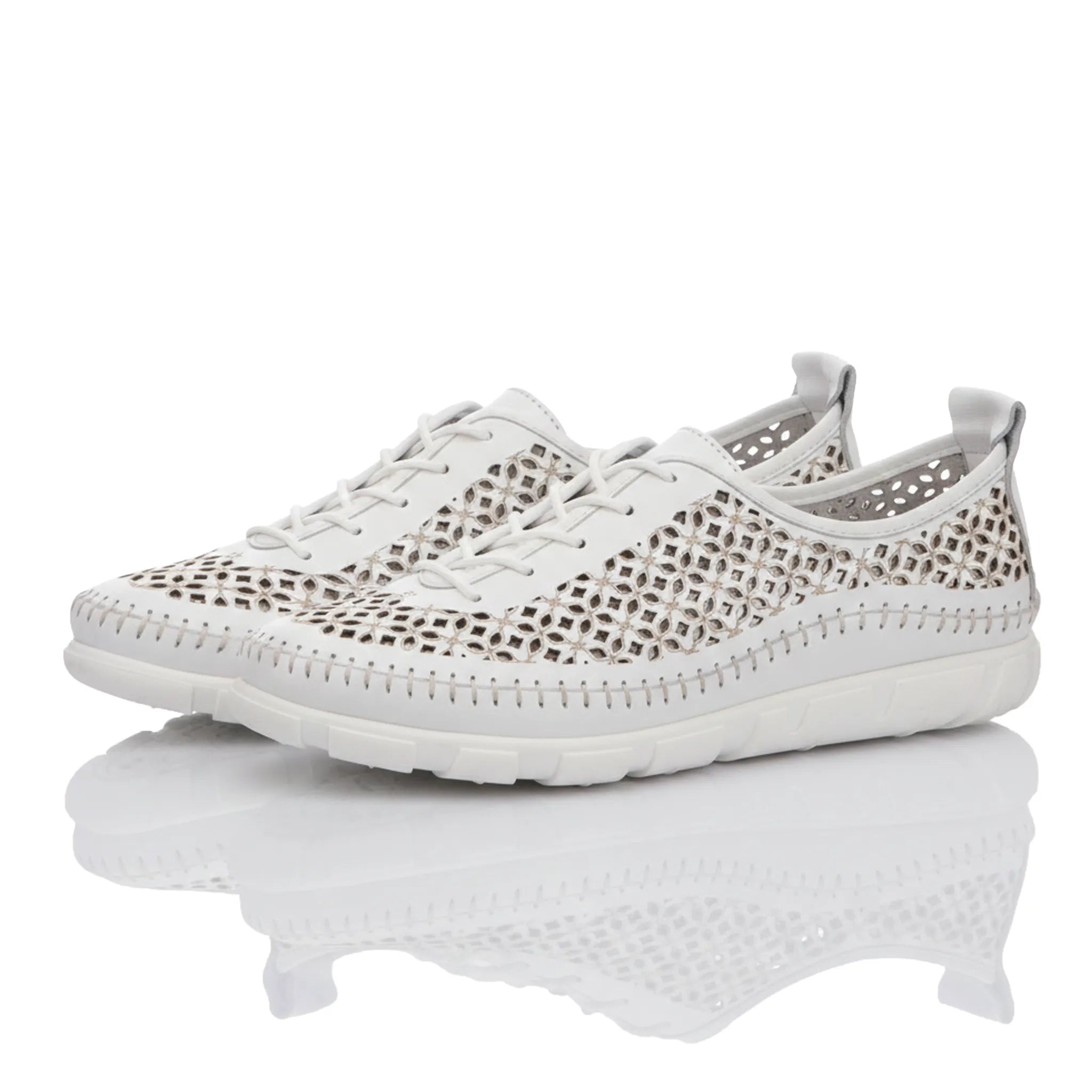 Gemini Damen Schnürschuh weiß - Gemini Schuhe