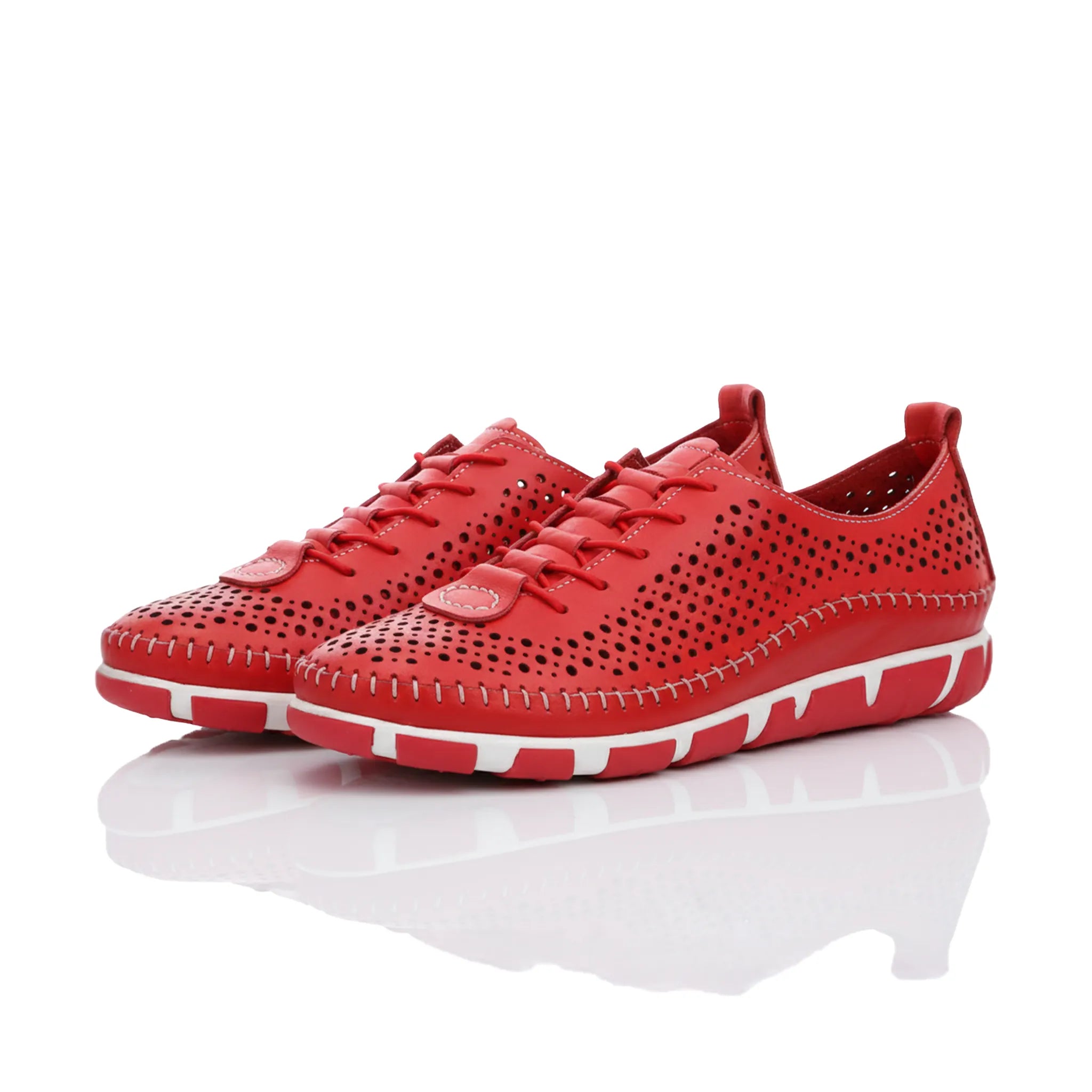 Gemini Damen Schnürschuh rot - Gemini Schuhe