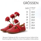 Gemini Damen Slipper rot  Groessentabelle