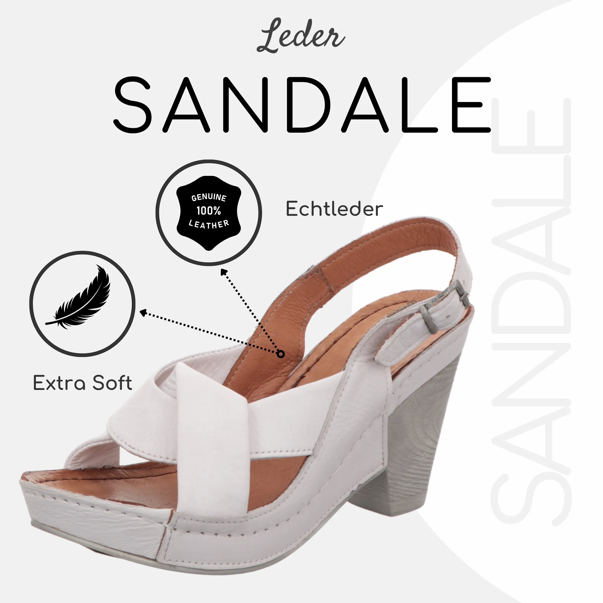 Gemini Damen Sandale weiß