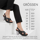 Gemini Damen Sandale schwarz Groessentabelle