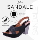 Gemini Damen Sandale schwarz
