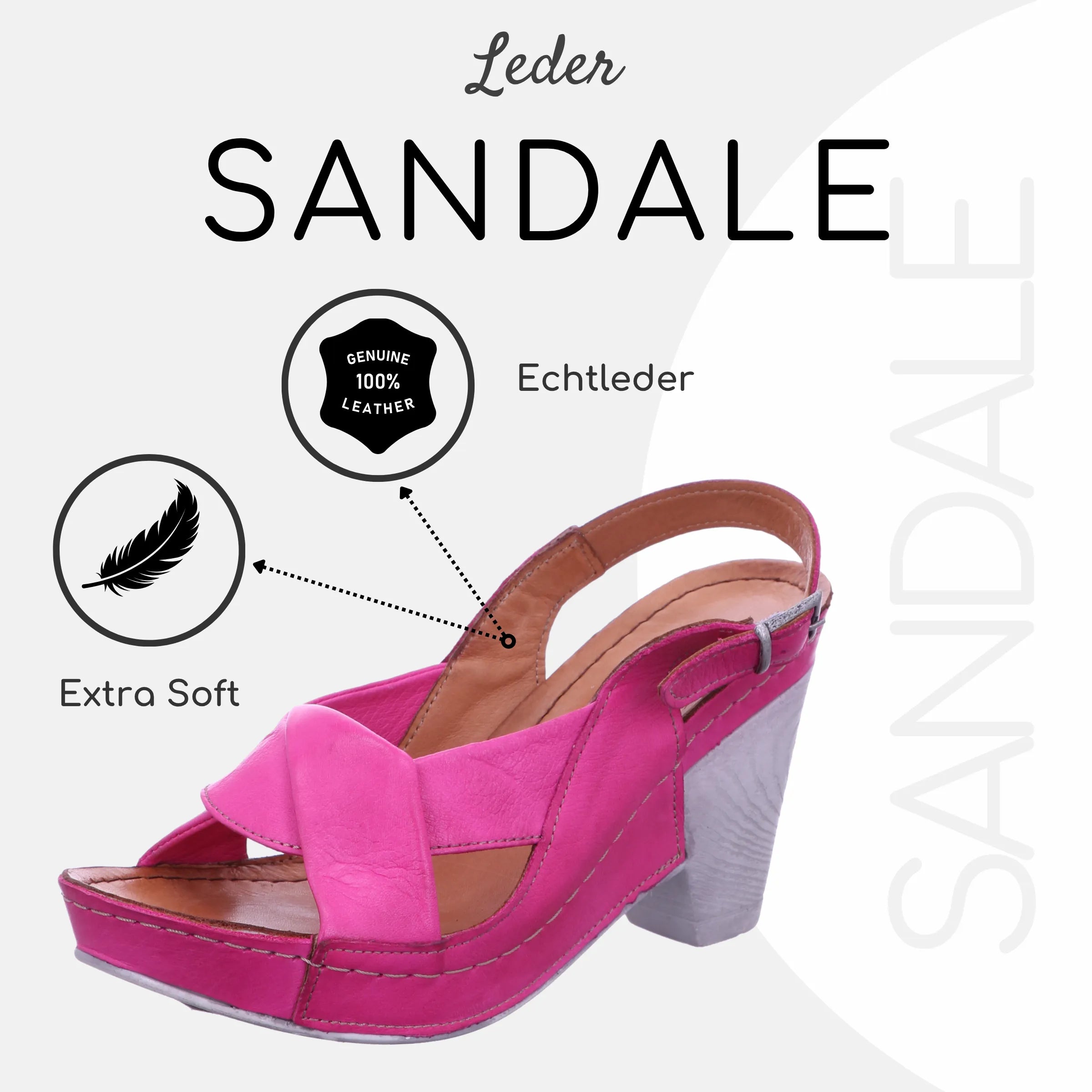 Gemini Damen Sandale pink