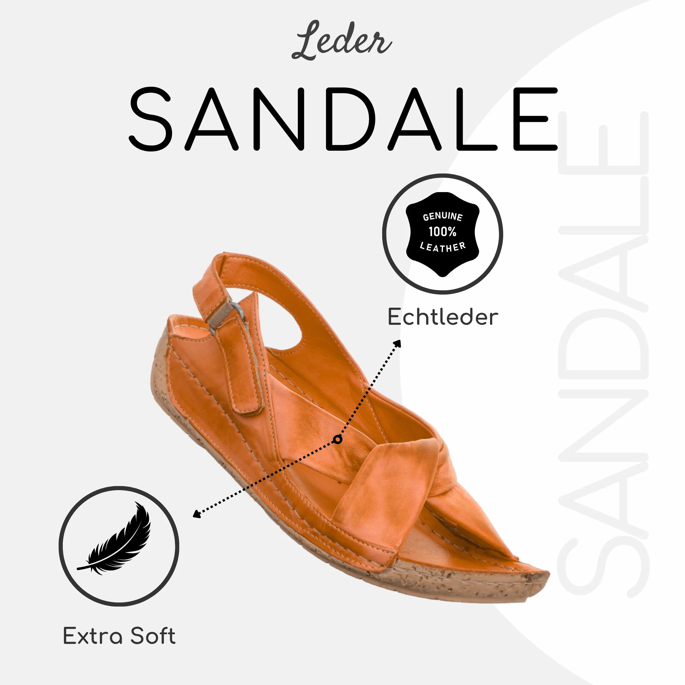Gemini Damen Sandale orange