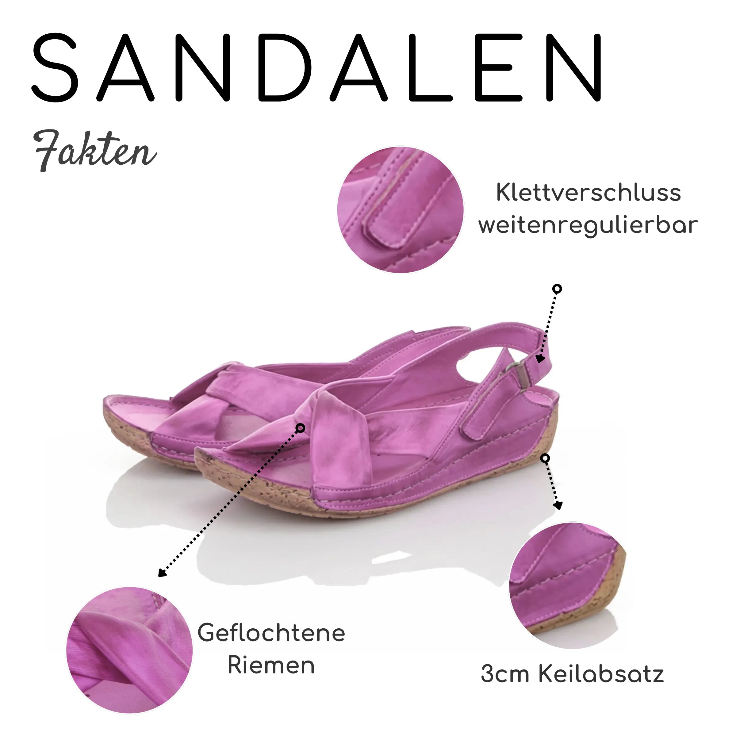 Gemini Damen Sandale lila