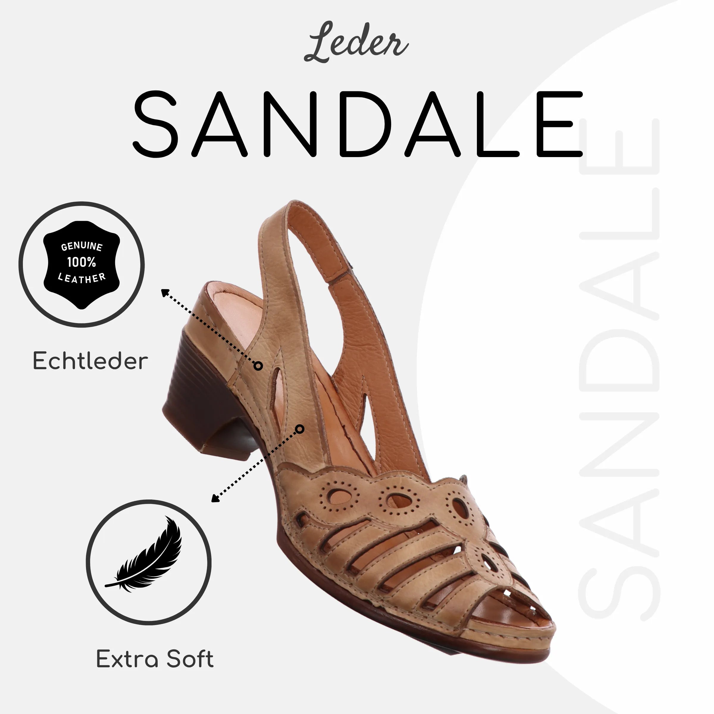 Gemini Damen Sandale braun - Gemini Schuhe
