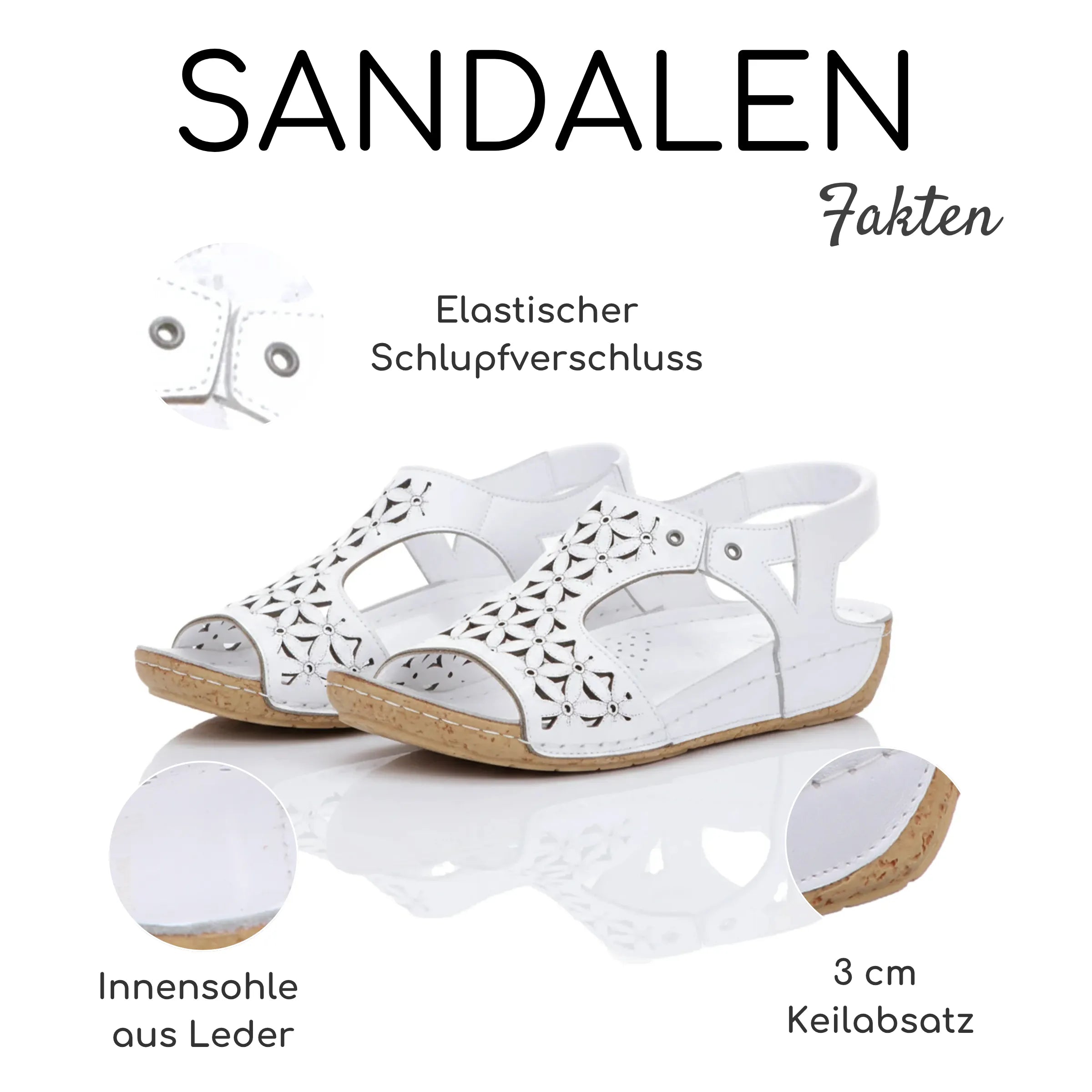 Gemini Damen Sandale weiß - Gemini Schuhe