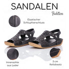 Gemini Damen Sandale schwarz - Gemini Schuhe