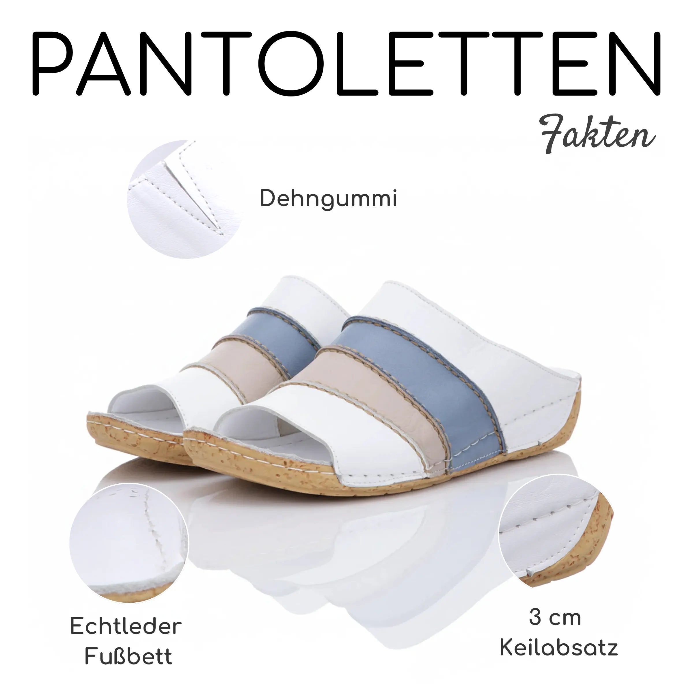 Gemini Damen Pantolette bunt - Gemini Schuhe