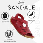 Gemini Damen Sandale rot - Gemini Schuhe