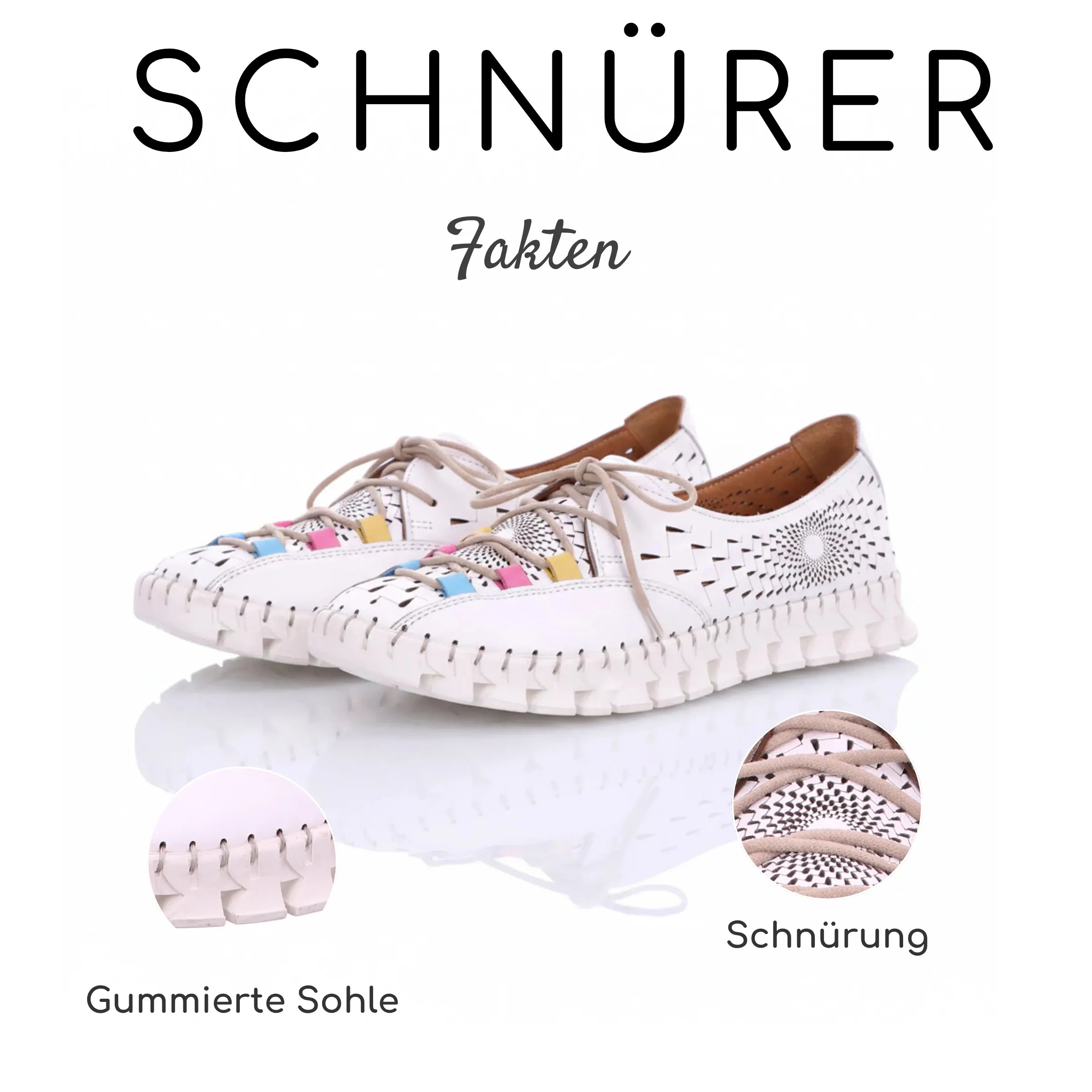 Gemini Damen Schnürschuh weiß - Gemini Schuhe