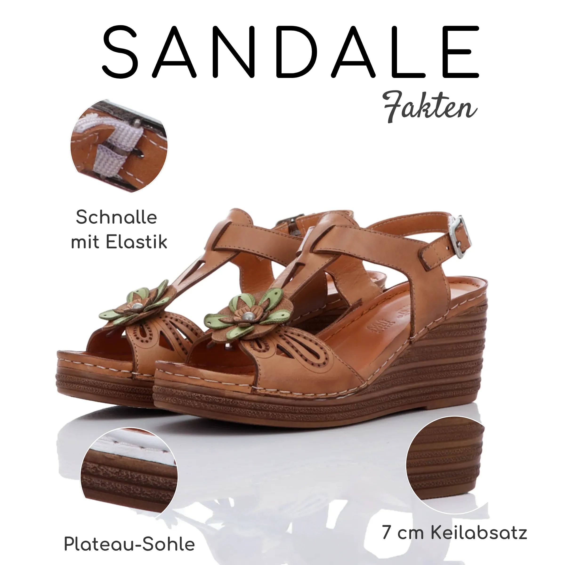 Gemini Damen Sandale braun - Gemini Schuhe