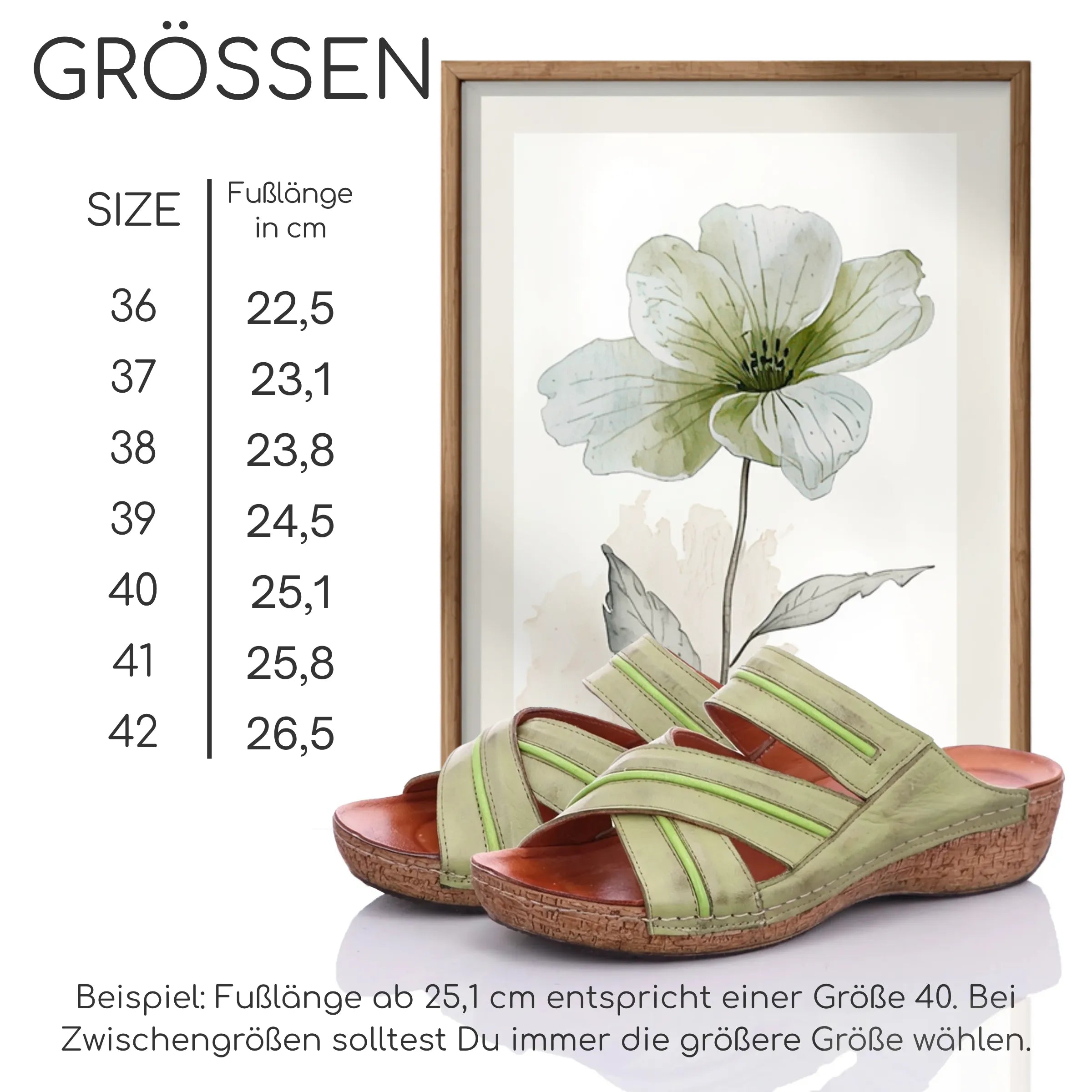 Gemini Damen Pantolette grün - Gemini Schuhe