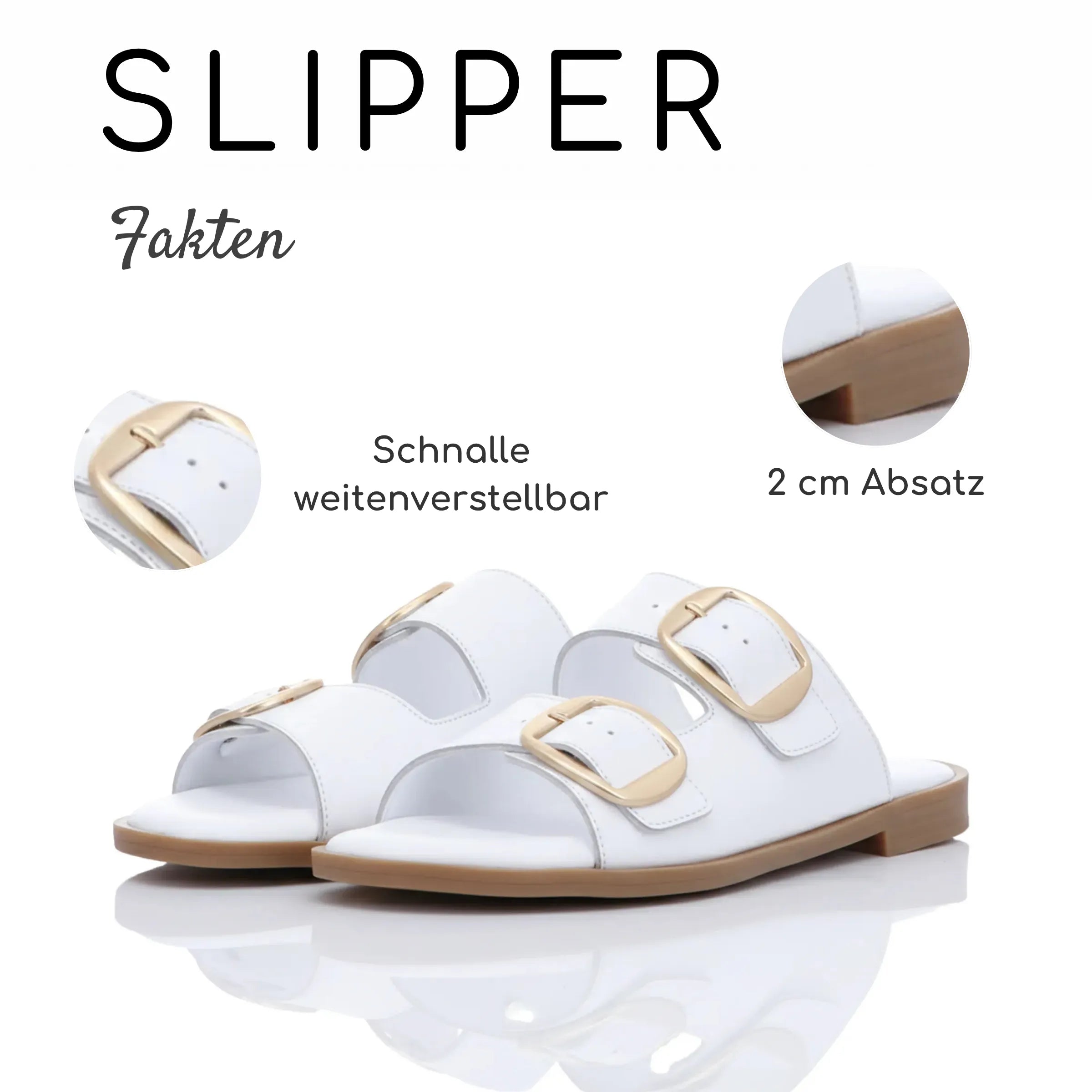 Gemini Damen Pantolette weiß - Gemini Schuhe