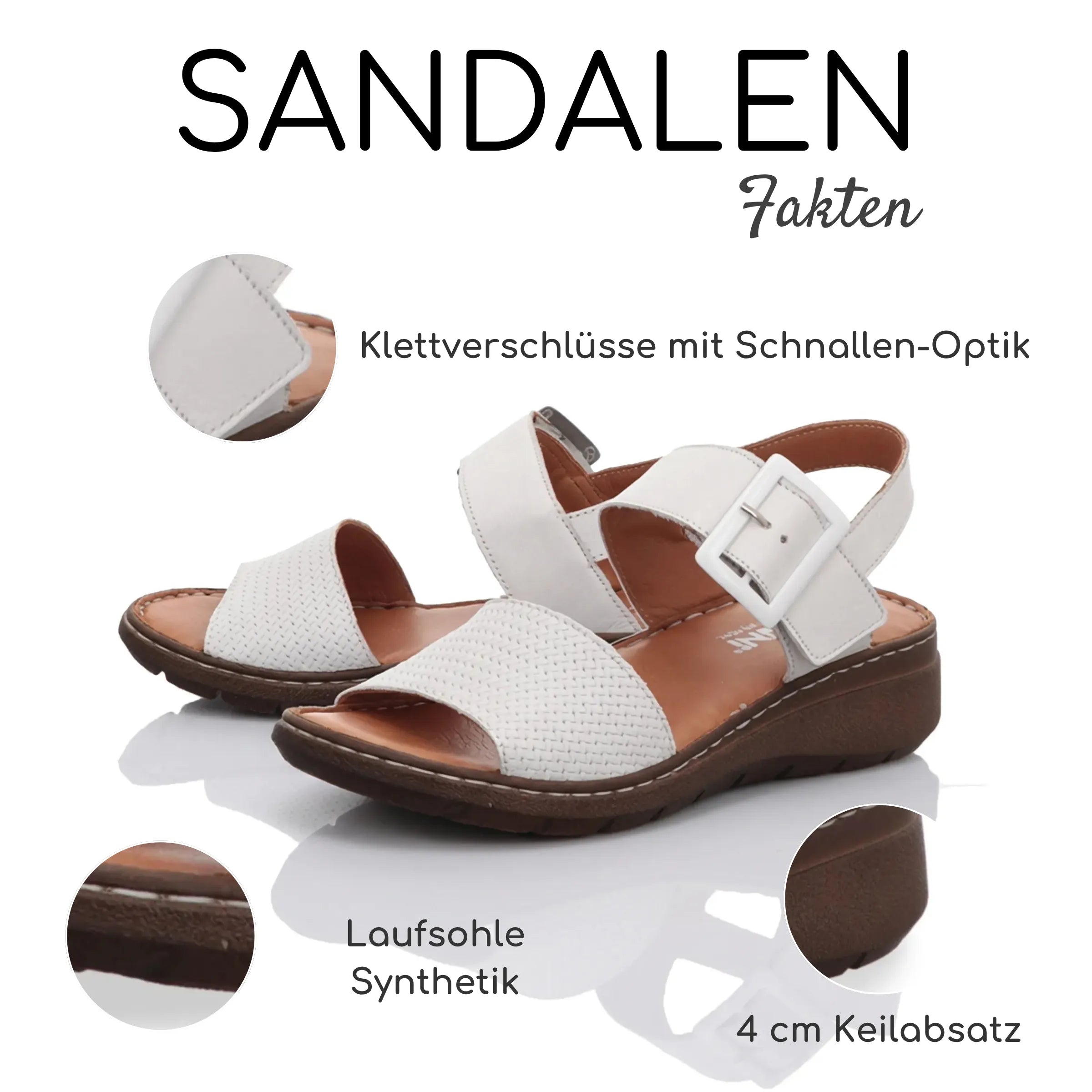 Gemini Damen Sandale weiß - Gemini Schuhe