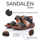 Gemini Damen Sandale schwarz - Gemini Schuhe