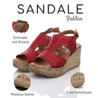 Gemini Damen Sandale rot - Gemini Schuhe