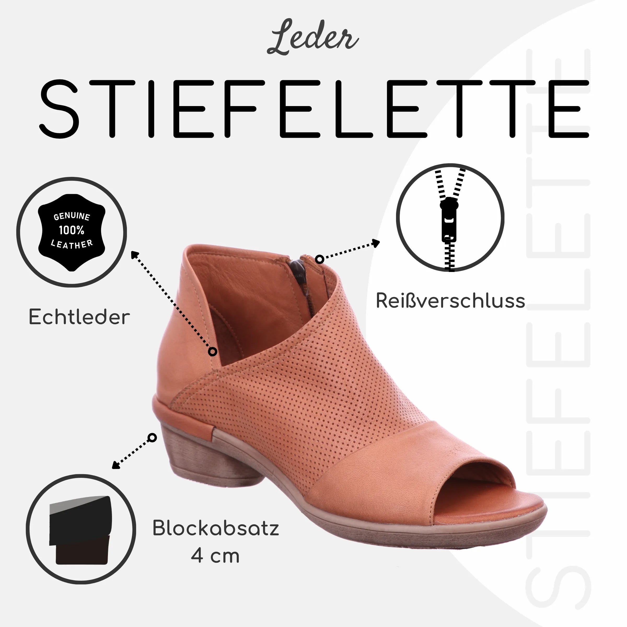 Gemini Damen Stiefelette braun - Gemini Schuhe