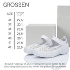 Gemini Damen Slipper weiß - Klettverschluss, weiße Sohle