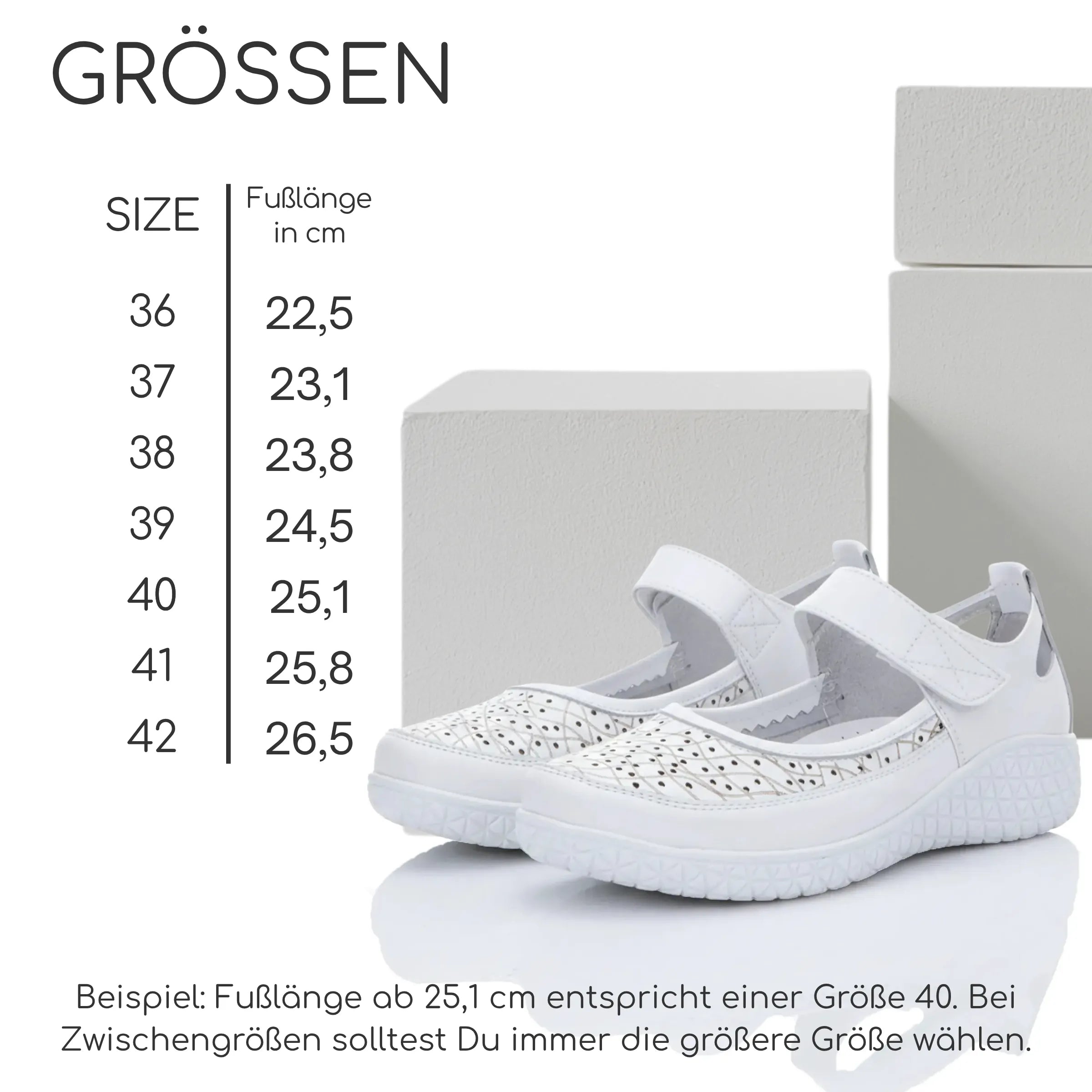 Gemini Damen Slipper weiß - Klettverschluss, weiße Sohle