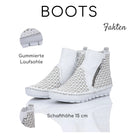Gemini Damen Boot weiß, gummierte Laufsohle, Schafthöhe 15 cm