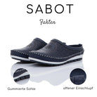 Gemini Damen Sabot blau , Echtleder, gummierte Sohle, offener Einschlupf