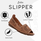 Gemini Damen Slipper braun - Gemini Schuhe