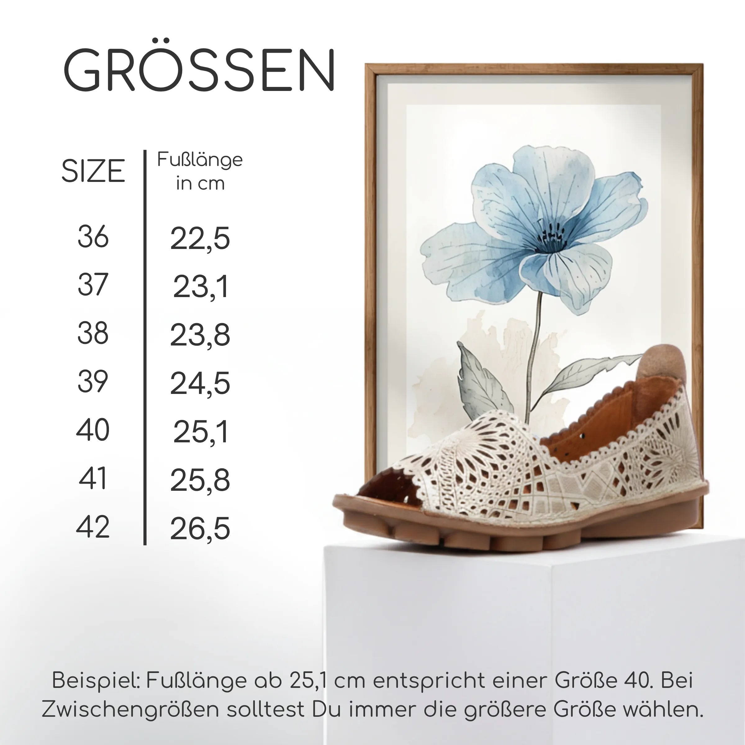 Gemini Damen Slipper gold - Leder-Fußbett, Echtleder, Größentabelle