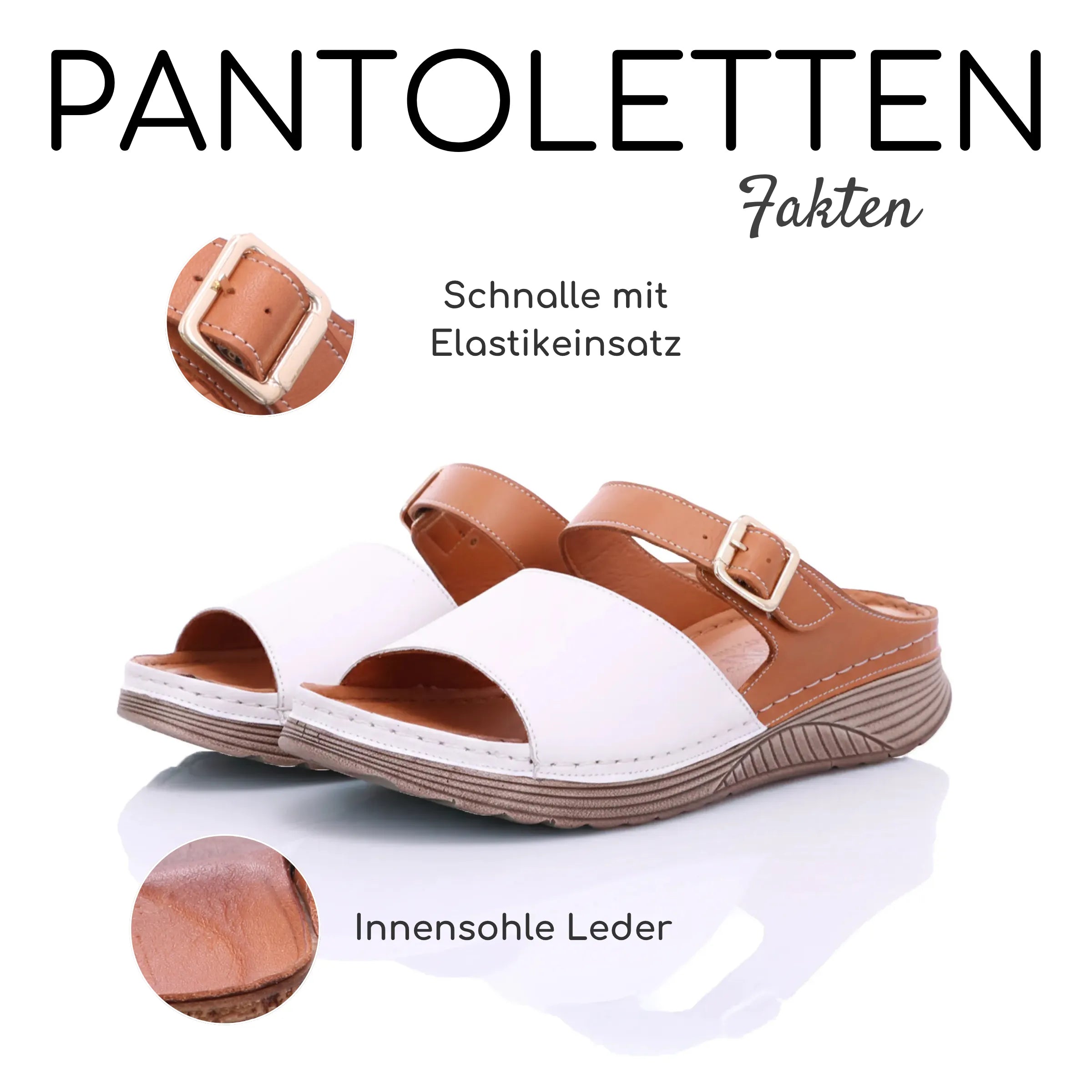 Gemini Damen Pantolette weiß - Gemini Schuhe