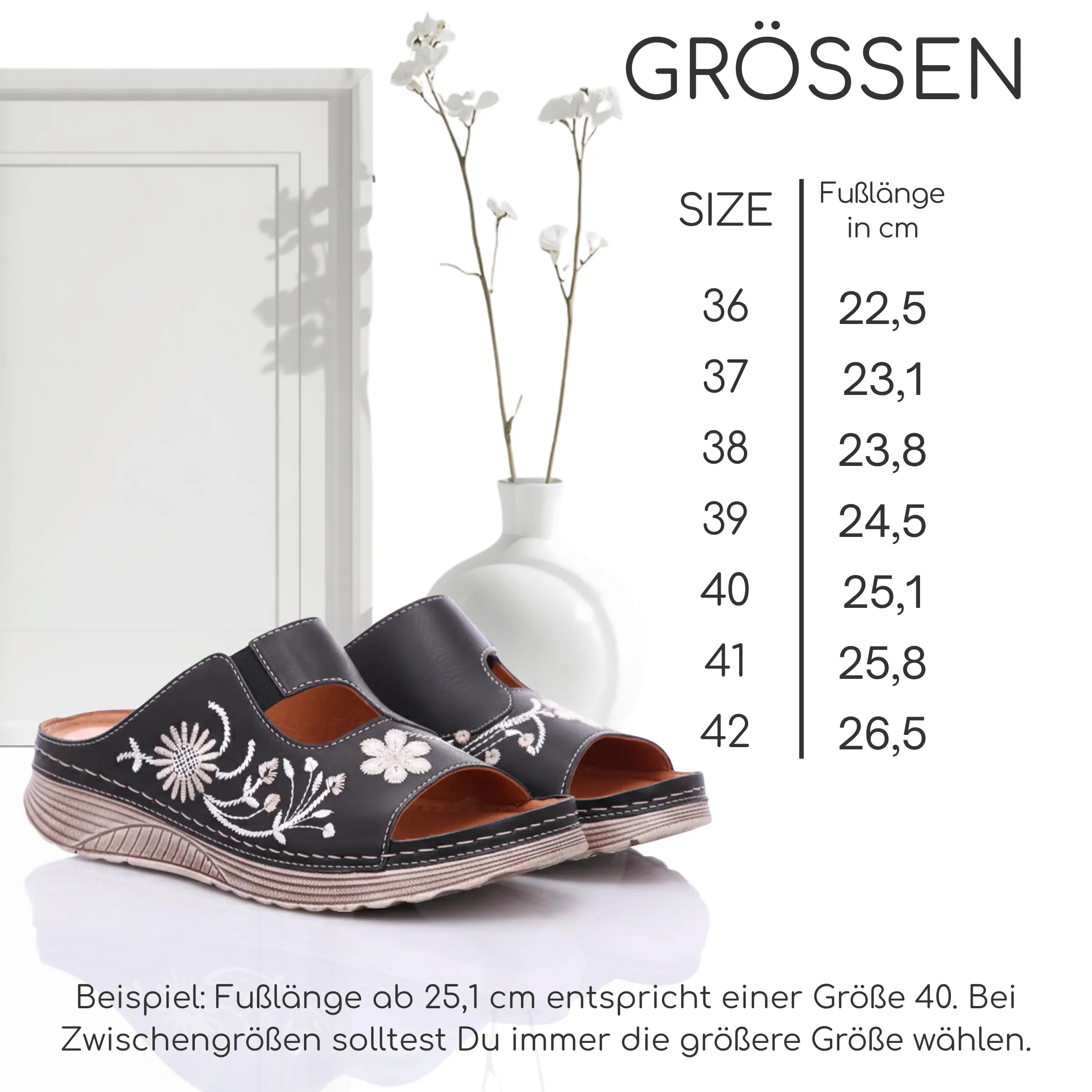 Gemini Damen Pantolette schwarz - Gemini Schuhe