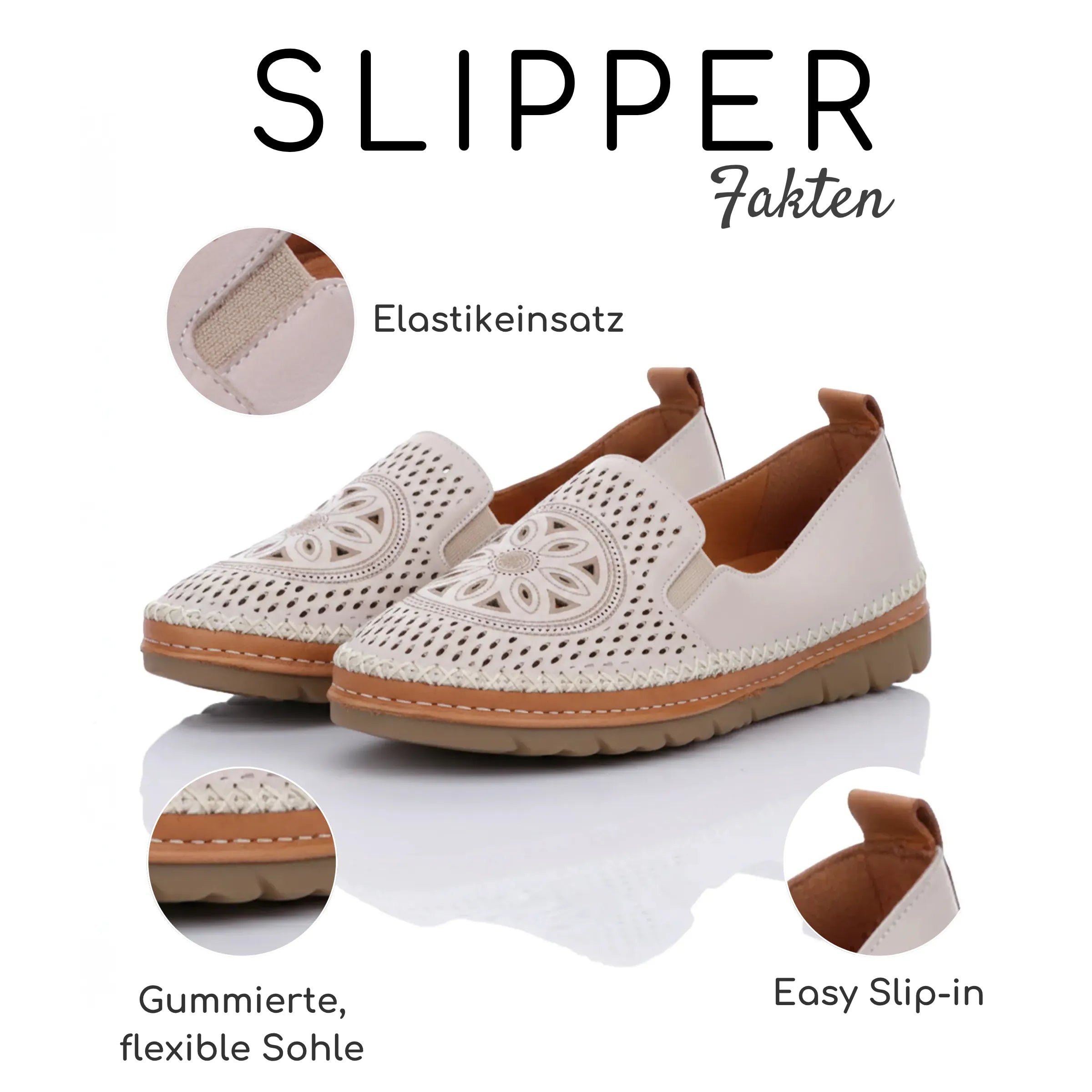 Gemini Damen Slipper beige