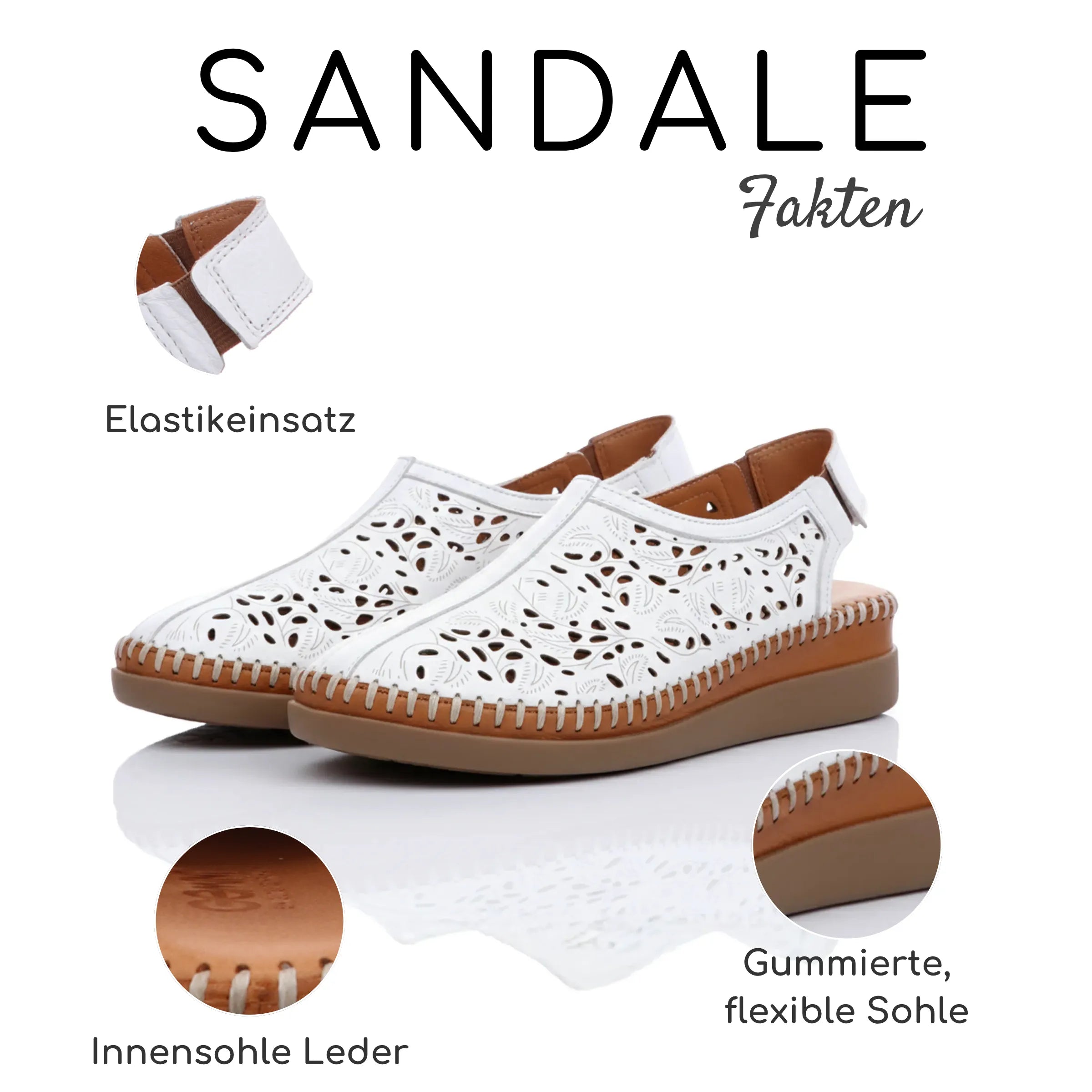 Gemini Damen Sandale weiß