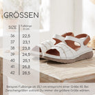 Gemini Damen Sandale Leder weiß, breiter Riemen, Klettverschluss