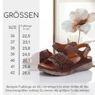 Gemini Damen Sandale Leder braun, breiter Riemen, Klettverschluss