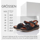 Gemini Damen Sandale Leder blau navy, breiter Riemen, Klettverschluss