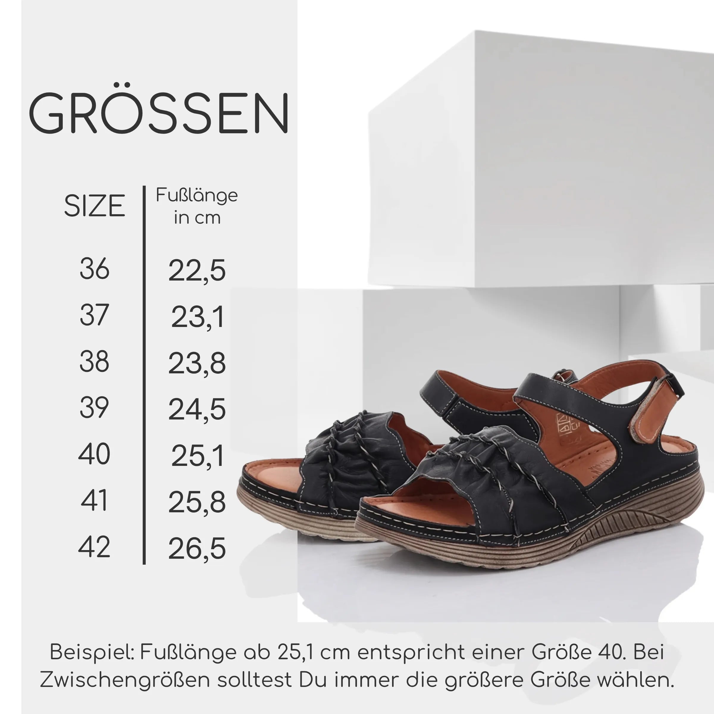 Gemini Damen Sandale Leder blau navy, breiter Riemen, Klettverschluss
